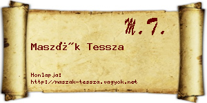 Maszák Tessza névjegykártya